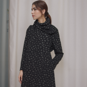 Pine Whisper Printed Abaya