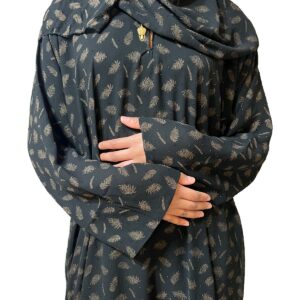 Pine Whisper Printed Abaya