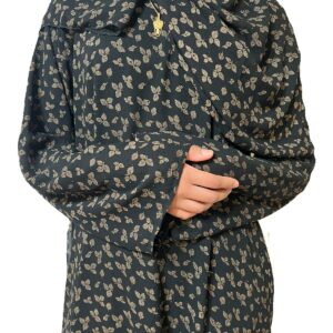 Midnight Leaves Printed Abaya