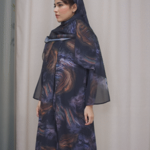 Brown Watercolor Abaya