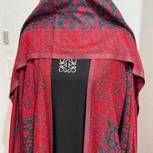 Embroidery open pashmina abaya